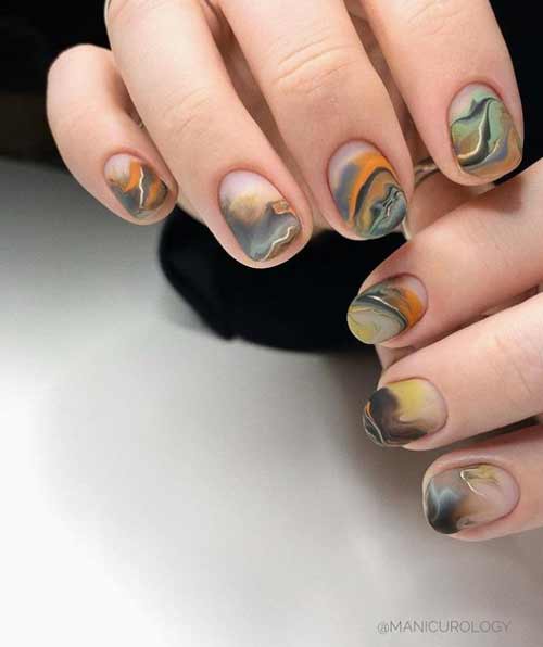 Manicure marble and texture