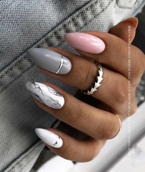 Marble + pink + gray