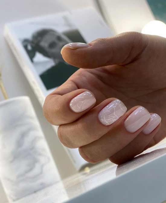 Delicate marble manicure