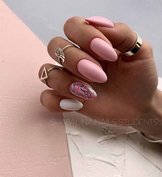 Marble manicure 2021: the most beautiful design, photo