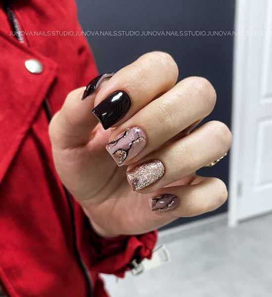 Marble manicure 2021: the most beautiful design, photo