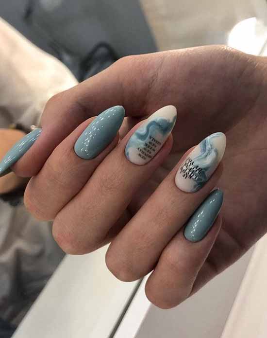 Marble manicure 2021: the most beautiful design, photo