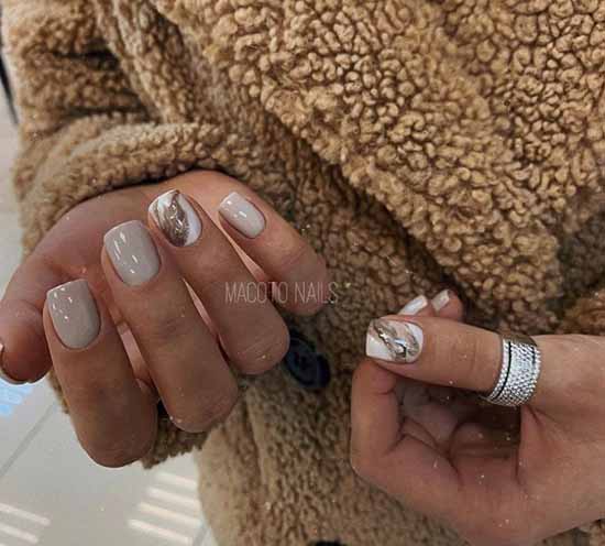 Marble manicure 2021: the most beautiful design, photo