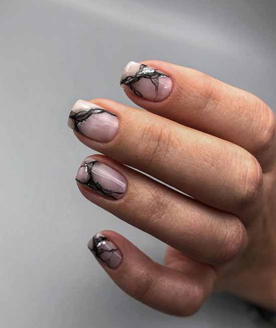 Marble manicure 2021: the most beautiful design, photo