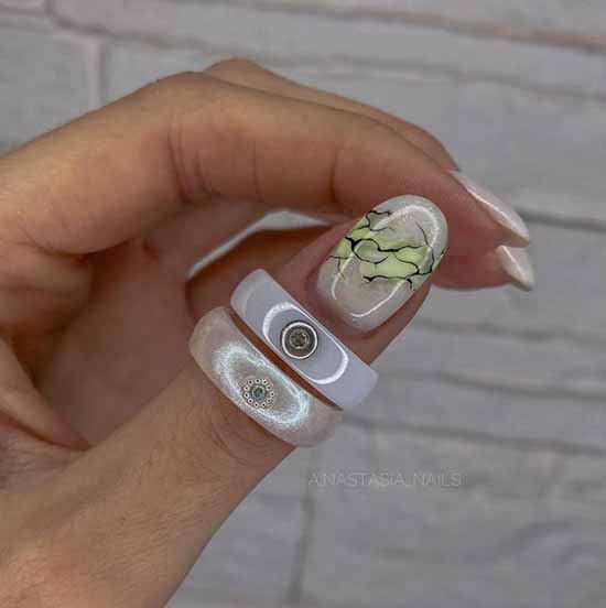 Marble manicure 2021: the most beautiful design, photo