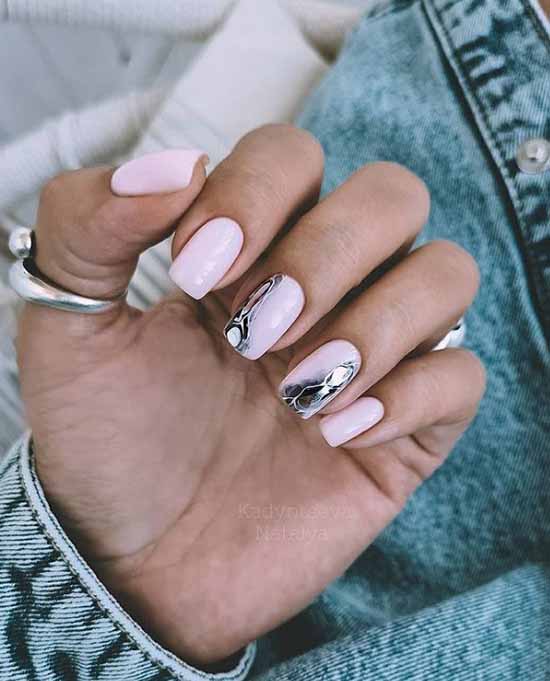 Marble manicure 2021: the most beautiful design, photo