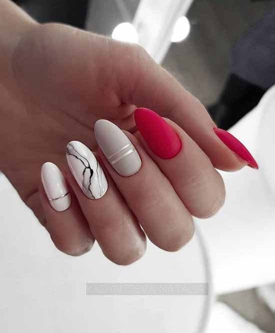 Marble manicure 2021: the most beautiful design, photo