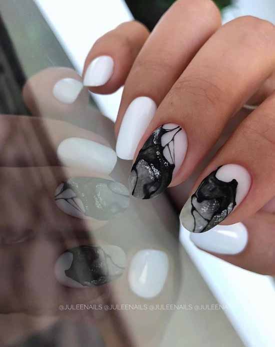 Marble manicure 2021: the most beautiful design, photo