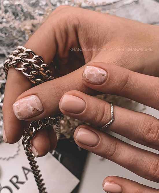 Marble manicure 2021: the most beautiful design, photo