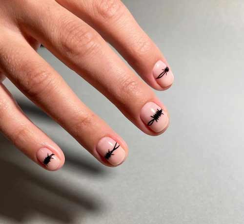 Manucure transparente pour la conception des ongles courts