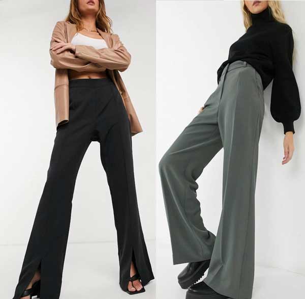 How to wear slit wide leg pants