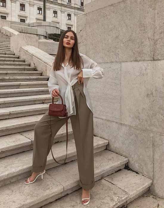 Wide leg pants 2021: what to wear, photos, ideas for looks