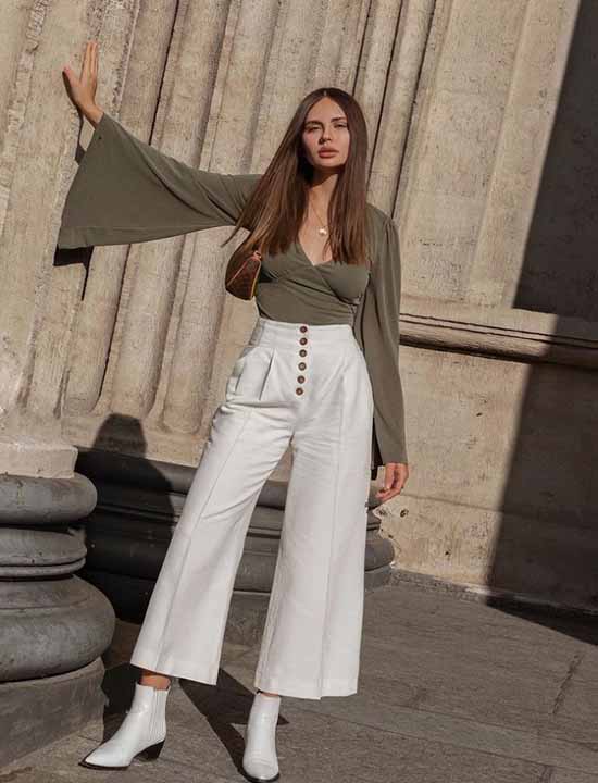 Wide leg pants 2021: what to wear, photos, ideas for looks