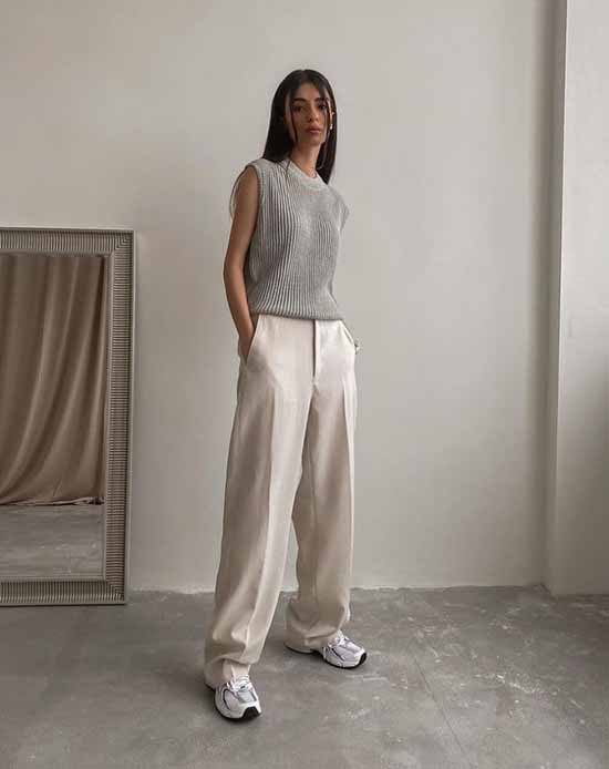 Pantalon large 2021 : quoi porter, photos, idées de looks