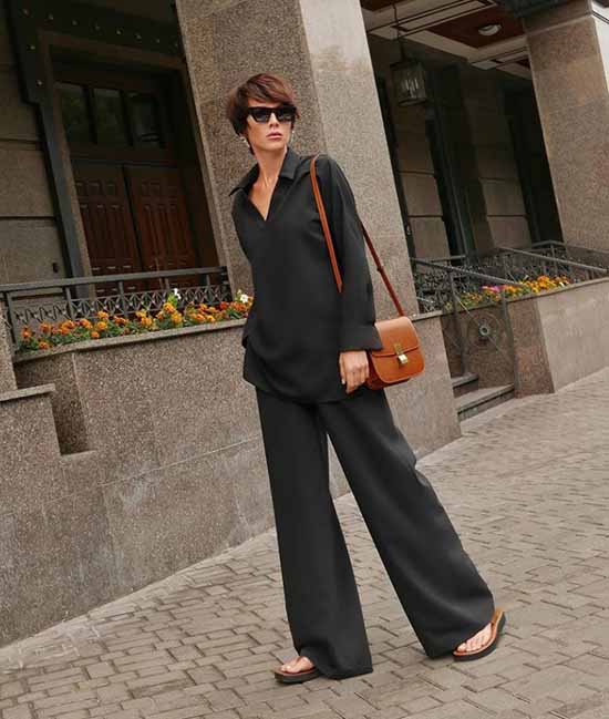 Wide leg pants 2021: what to wear, photos, ideas for looks