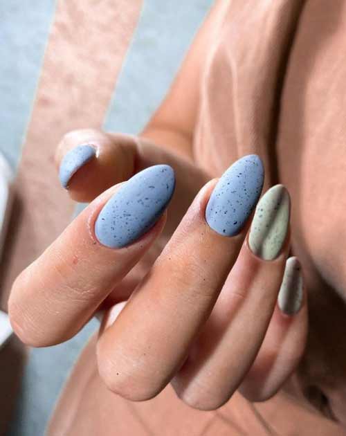 Fashionable pastel manicure spring