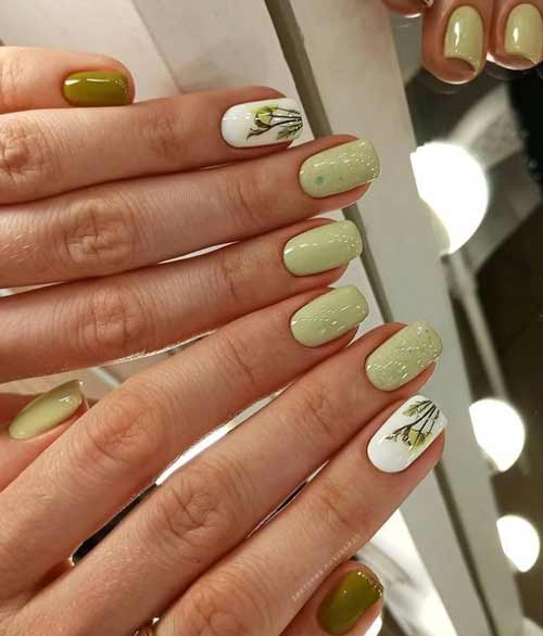 Trendy shades of spring manicure