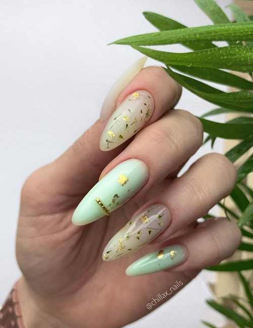 Long nails spring manicure