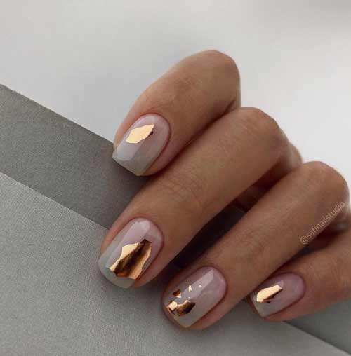 Fashionable short manicure spring