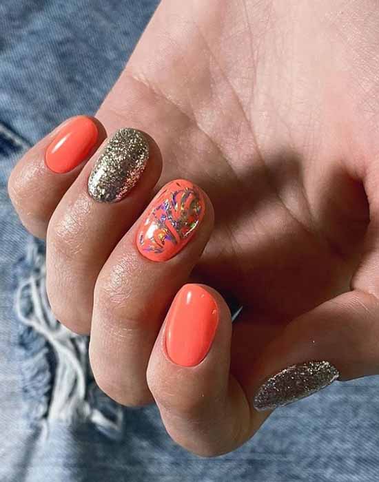 Printemps manucure orange tendance