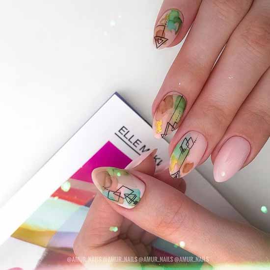 Delicate manicure spring