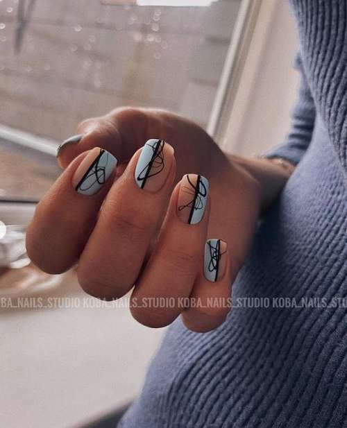 Blue Manicure 2021: Tendances des dessins d'ongles dans les tons bleus