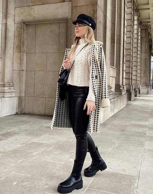 Leggings with coat