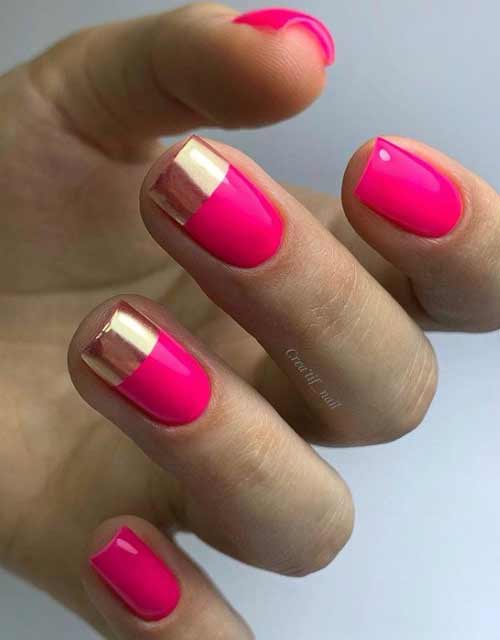 Bright french manicure summer