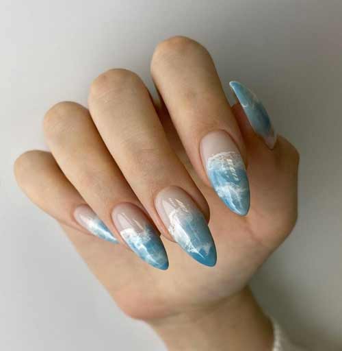 Summer nail design long nails