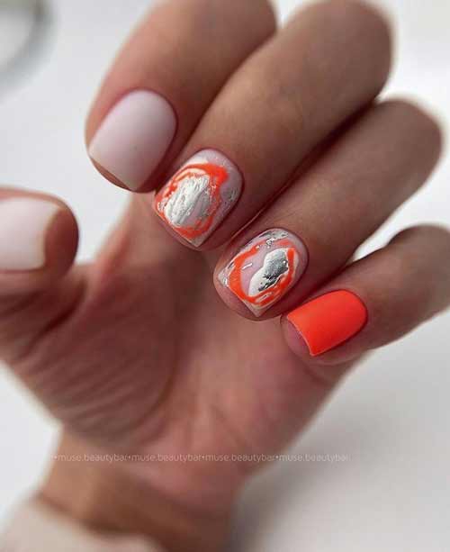 Fashionable summer manicure for short nails