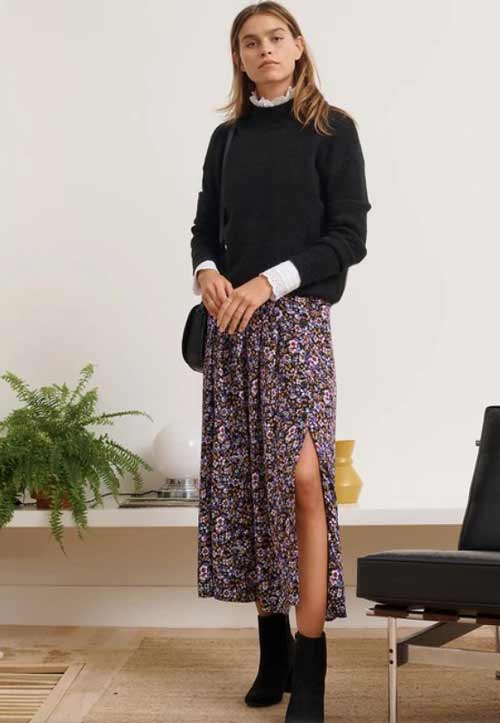 Fashionable floral skirts