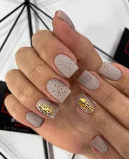 Matte nude with foil