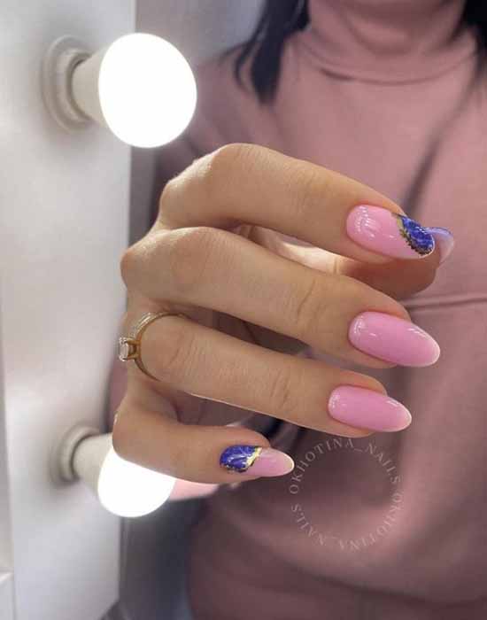 Nude manicure with foil 2021: photos, news