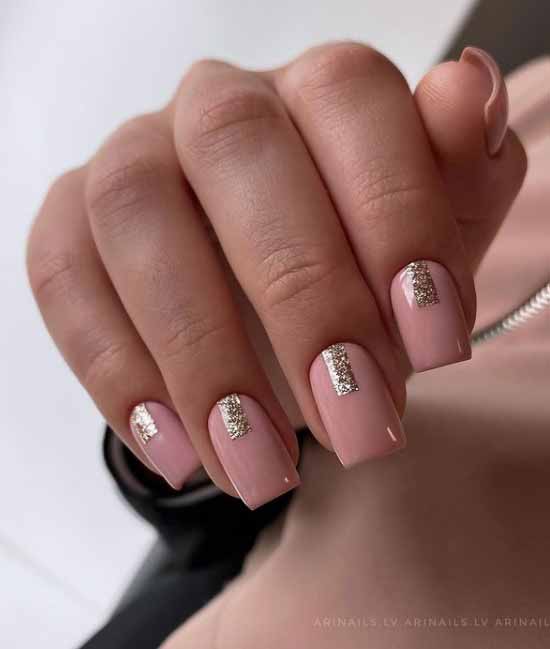 Nude manicure with foil 2021: photos, news