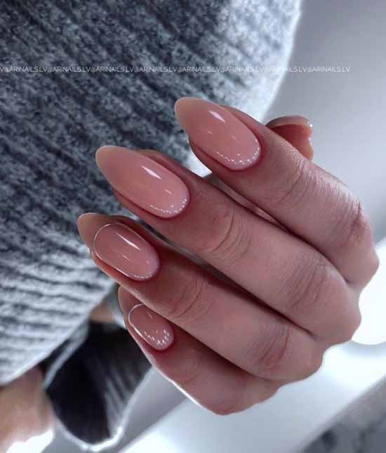 Nude manicure with foil 2021: photos, news