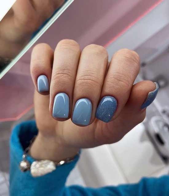 Beautiful pastel manicure in the photo