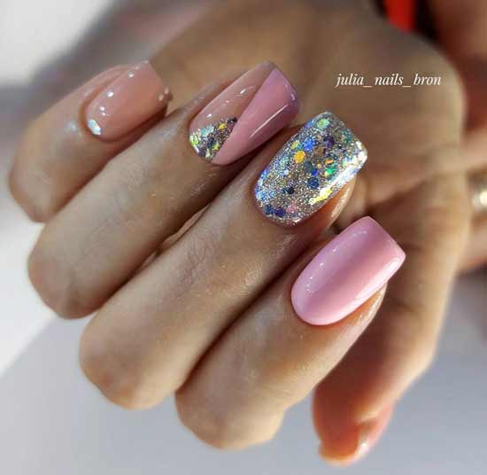 Pastel pink manicure