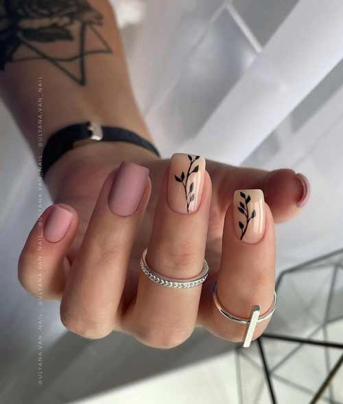 Beige manicure