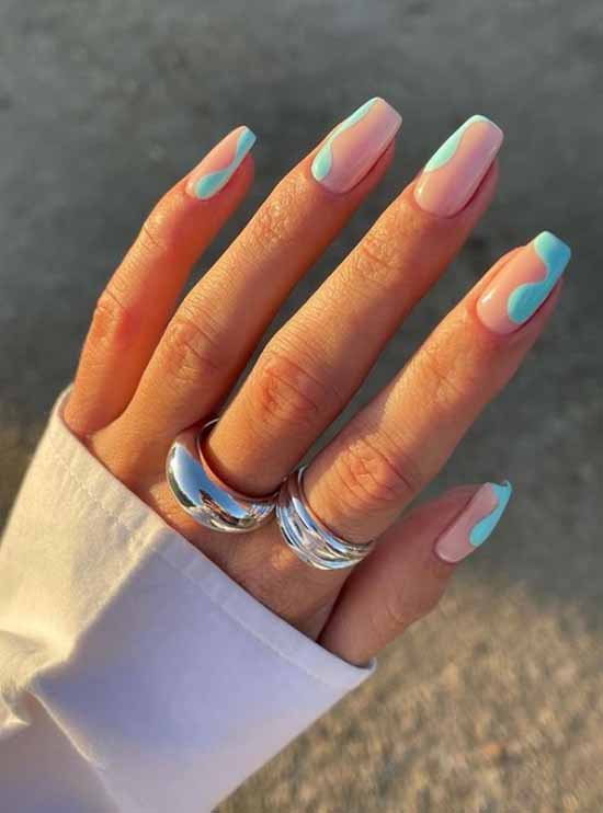 Beautiful manicure color pastel