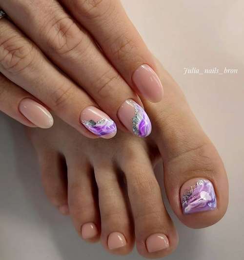 Pedicure design 2021: new spring-summer items, photos, trends