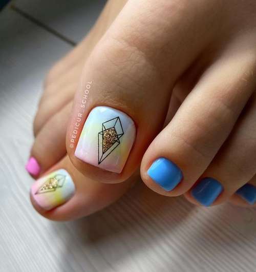 Pedicure design 2021: new spring-summer items, photos, trends