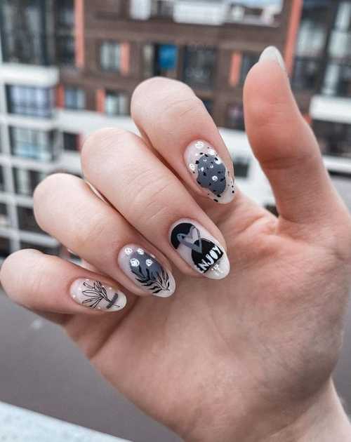 Gray manicure 2021-2022: design, nails in gray tones, photo