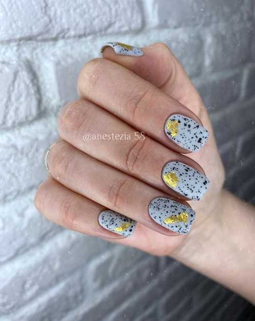 Short gray nails