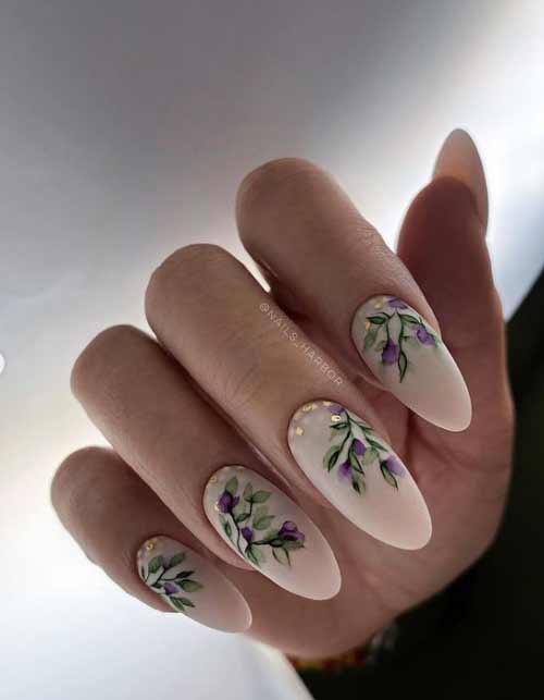 Delicate spring nail design