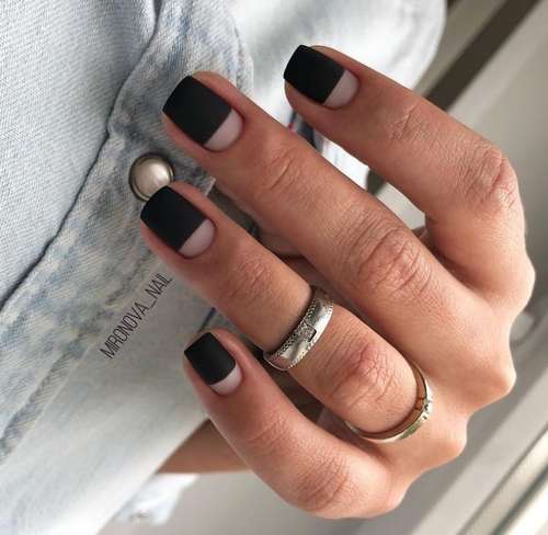 Two-tone manicure: photo, combination of two colors in nail design