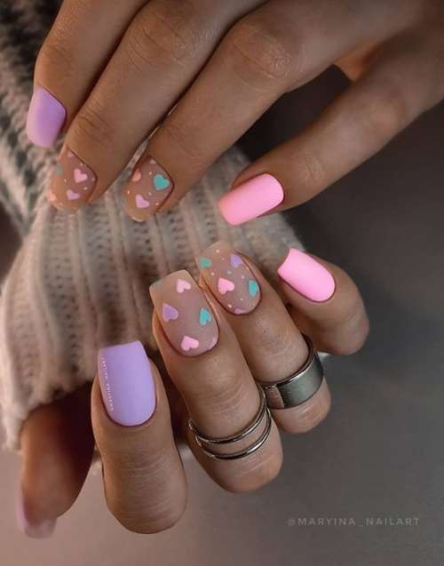 Two-tone manicure: photo, combination of two colors in nail design