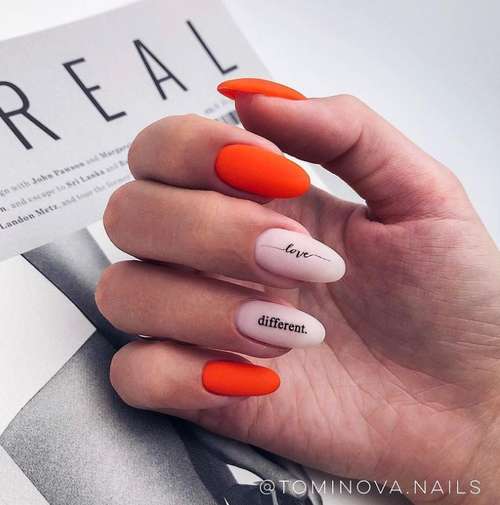 Two-tone manicure: photo, combination of two colors in nail design