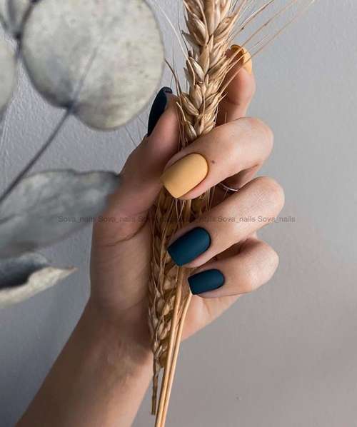 Two-tone manicure: photo, combination of two colors in nail design