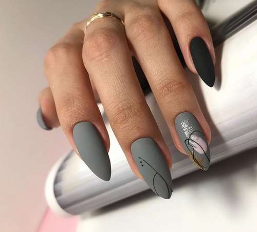 Two-tone manicure: photo, combination of two colors in nail design