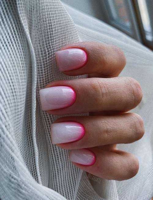 Two-tone manicure: photo, combination of two colors in nail design